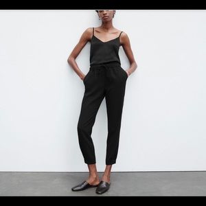R LABEL Casual Pull on Gray Crepe Jogger medium